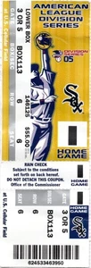 Biglietto Stub 1 partita ALDS 2005 American League Division Series WHITE SOX - Foto 1 di 2