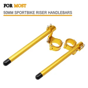 50MM Clip On Handlebars For Kawasaki ER-6N ZX6R Ninja 650 Z1000 Versys 650/1000 - Picture 1 of 11