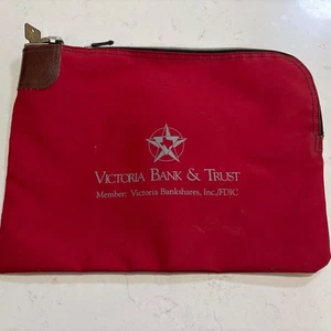 Vintage Rifkin Arco 7 Lock Zip Money Bag - Victoria Bank & Trust w/Key - Picture 1 of 6