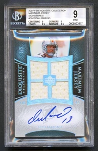DAN MARINO 2007 UPPER DECK EXQUISITE MAXIMUM QUAD JERSEY AUTO #2/5 BGS 9/10 MINT - Picture 1 of 2