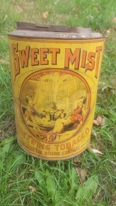 Expositor de lata de tienda de publicidad de tabaco para masticar niebla dulce antiguo raro - Imagen 1 de 7