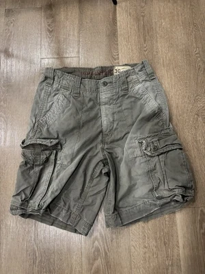 VTG Y2K Hollister Gray Sun Faded Chino Cargo Shorts Mens Size 30 - Image 1 of 4