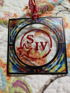 Makers Mark Bourbon Acrylic Stained Glass Hanging Ornament On Ribbon 2019 - Picture 1 of 3