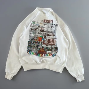 Vintage 1991 Hersheys Great American Chocolate Factory Crewneck Sweatshirt S USA - Picture 1 of 16