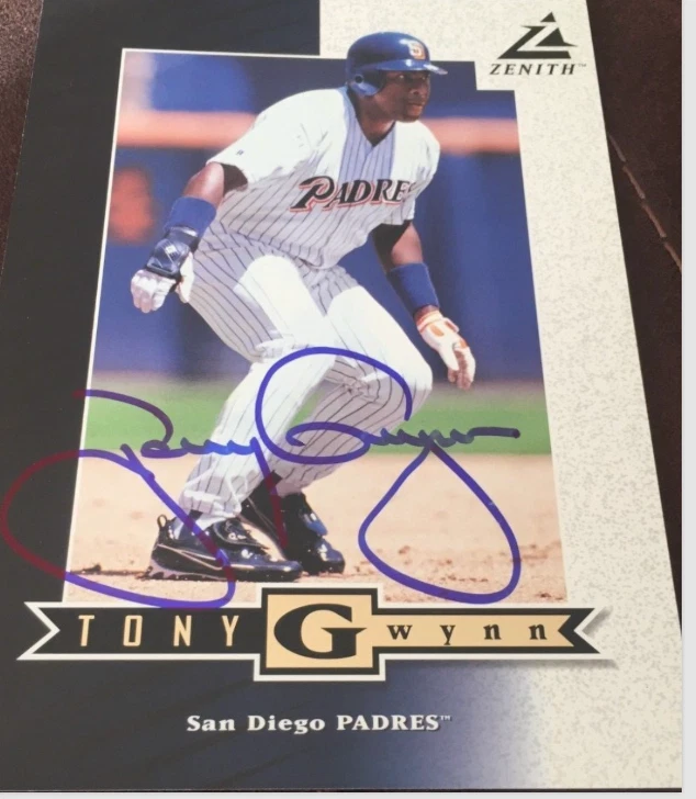 TONY GWYNN SAN DIEGO PADRES FIRMADO AUTOGRAFIADO 1998 ZENITH 5X7 CARD HOF 2007 Foto 1 de 1