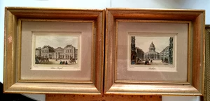 Vintage Art Prints 2pcs Anton Pieck, Dutch. Paris France, Pantheon. - Picture 1 of 19