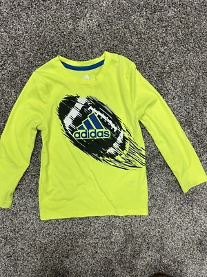 Adidas мальчиков длинным рукавом графический рубашка размер 3T желтый - Изображение 1 из 4