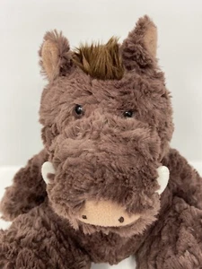 Aurora Clunk Warthog Wart Hog Brown 11” Stuffed Plush with Canine Teeth Tusk - Picture 1 of 11