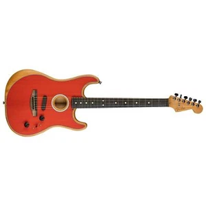 Fender American Acoustasonic Strat - Rosso Dakota * NUOVO * - Foto 1 di 7