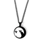 Pendentif forêt chat noir lune collier charme pour femmes sorcière bijoux gothiques cadeau