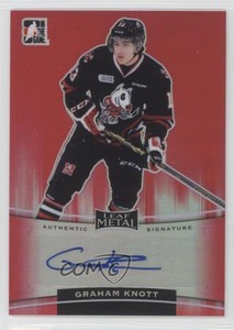 2014-15 ITG Leaf Metal Red Prismatic /5 Graham Knott #BA-GK1 Auto