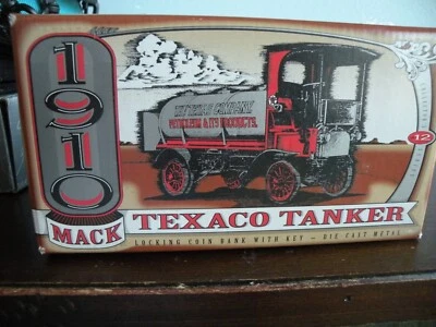 1910 MACK SENIOR TEXACO TANKER COIN BANK DIE CAST New C7 - Image 1 of 2