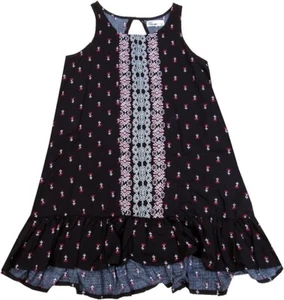 Epic Threads Girls Floral-Print Sleeveless Dress Black S 49-54" 52-63 LBS $42 - Picture 1 of 3