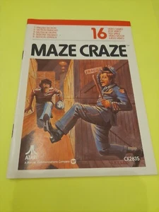 ATARI 2600 MAZE CRAZE instruction manual 1978 Original complete - Picture 1 of 2