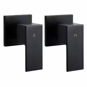 Cefito Bathroom Taps Faucet Rain Shower Head Set Hot And Cold Diverter DIY Black - Picture 1 of 7