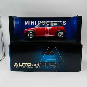 Autoart 1/18 MINI COOPER S rojo.Falta el espejo retrovisor izquierdo. Espejo de carrocería incluido - Imagen 1 de 10