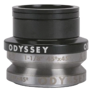 ODYSSEY BMX INTEGRATED PRO BICYCLE HEADSET BLACK YELLOW PINK POLISHED - Picture 1 of 9