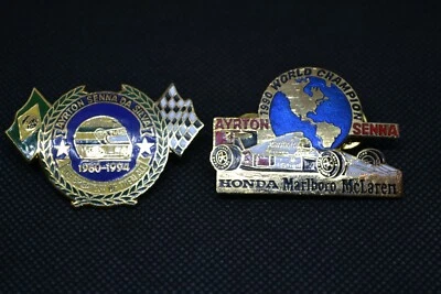 Vintage Formula One Racing F1A F1 World Champion Ayrton Senna Pins Greatest 1990 - Image 1 of 4