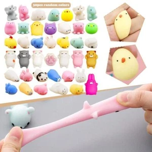 30Pcs Cute Animal Squishies Kawaii Mochi Squeeze Stretch Stress Toy uk Z7M12025 - Picture 1 of 15