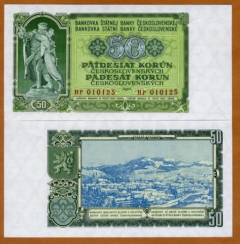 Czechoslovakia, 50 Korun, 1953, P-85 (85b), UNC Cover