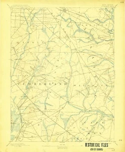 Tuckahoe, NJ, Topographic Map, 1893, USGS – Premium Matte Print – Historic NJ - Picture 1 of 1