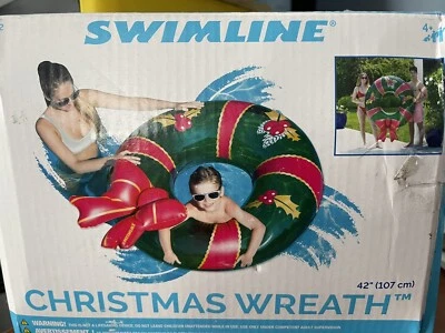 Swimline 42" Corona de Navidad con Arco Inflable Piscina Interior Tubo Anillo Foto 1 de 2