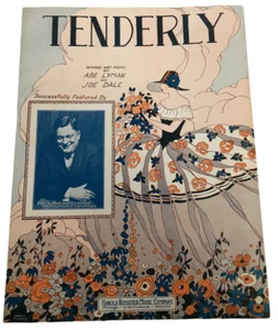 Tenderly Song Vintage Music Sheet Abe Lyman and Joe Dale 1926 Piano Ukulele 20s - Picture 1 of 8