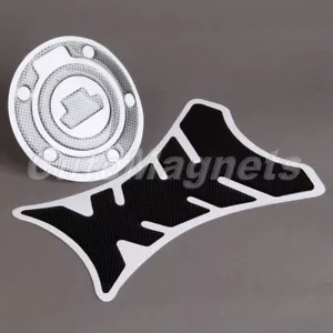 Fuel Tank Decal Carbon Gas Pad Cap Sticker Suzuki GSX-R 1000 2000-2002 GSX1400 - Picture 1 of 10