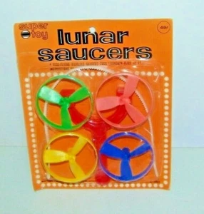 Vintage Super Toy High Flying Saucer Lunar Saucers Twin Launcher NEW NOS Sealed - Picture 1 of 3