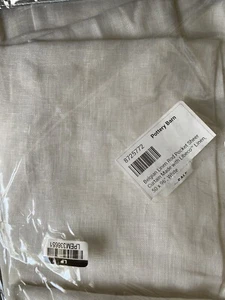 Pottery Barn Belgischer Libeco Leinenstange Tasche transparenter Vorhang 50" x 96" weiß - Bild 1 von 1