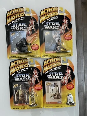 4 Star Wars Action Masters Die Cast Collectibles Luke Vader R2 C3P0 Kenner 1994 - Изображение 1 из 4