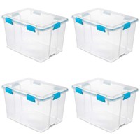 sterilite 80 quart plastic home storage gasket box container