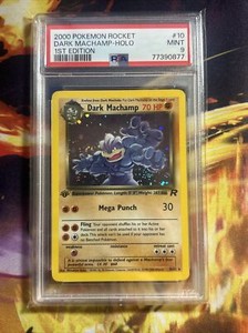 2000 Pokemon Rocket Dark Machamp 10/82 1st Ed PSA 9