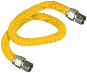 Línea de gas con recubrimiento flexible Flextron 5/8"" O.D. x 48"" de largo con 3/4 pulgadas. FIP - Imagen 1 de 7