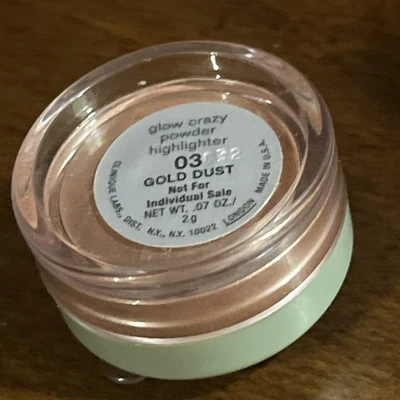 Clinique Glow Crazy Powder Highlighter 03 Gold Dust 0,07 oz/2 g nuevo sin caja Foto 1 de 4