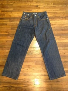 VTG Rocawear Jeans Mens 32 Hip Hop Baggy Skater Y2K 90s Wide Embroidered Pocket - Picture 1 of 15