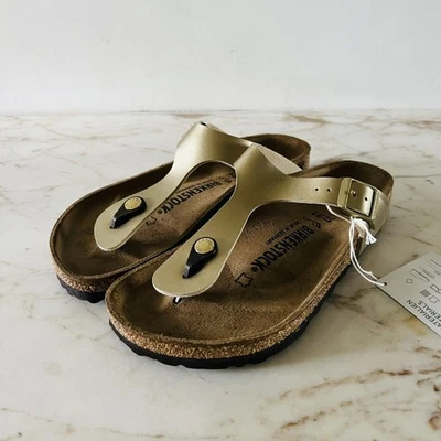 Zapatillas BIRKENSTOCK Gizeh Gold Birko-Flor Slide - 37 EU Foto 1 de 4
