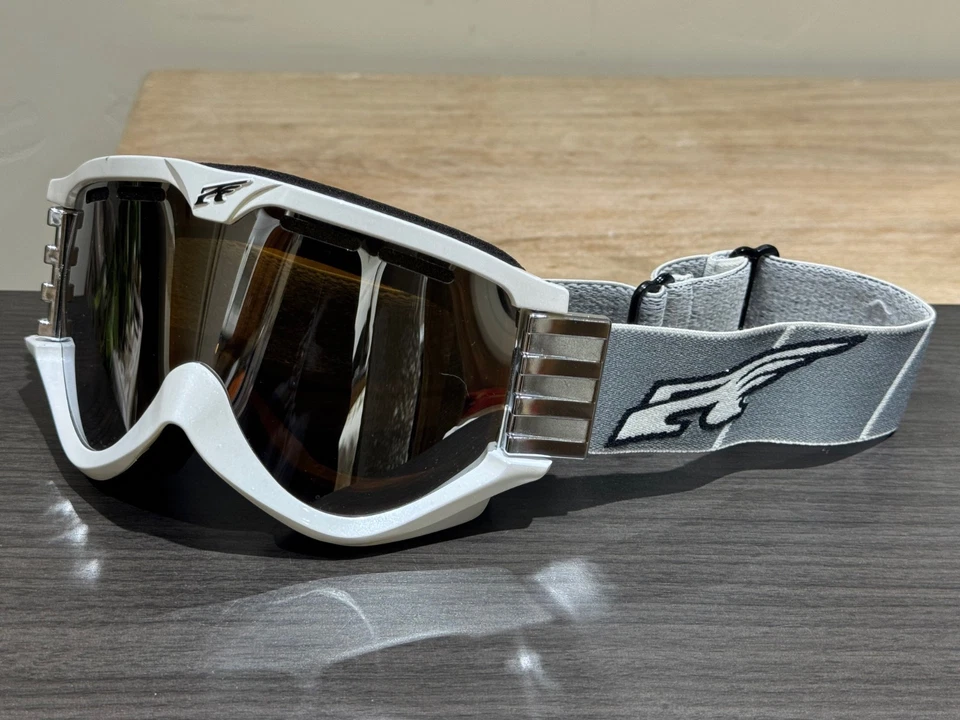 Vintage NOS Arnette Series 2 Snowboard Goggles - White / Chrome - Unworn - Image 1 of 4