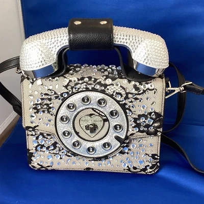 Betsey Johnson Kitsch Lace Bling It Retro Phone Crossbody Works - image 1 of 4