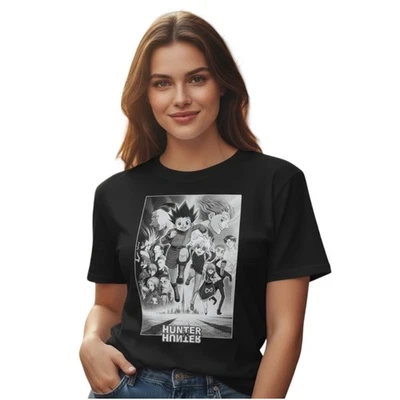 Hunter X Hunter T-Shirt Women XXL Black Graphic Anime Manga Streetwear Casual - Image 1 of 4