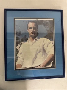 Foto firmada por Steven Segal 8x10, autógrafo de Steven Segal en camisa blanca enmarcada - Imagen 1 de 3