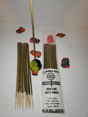 Shrimp Lollie Sticks 25 ct Pop Eye & Holder  Shrimp Food Home Made In USA - Image 1 of 4