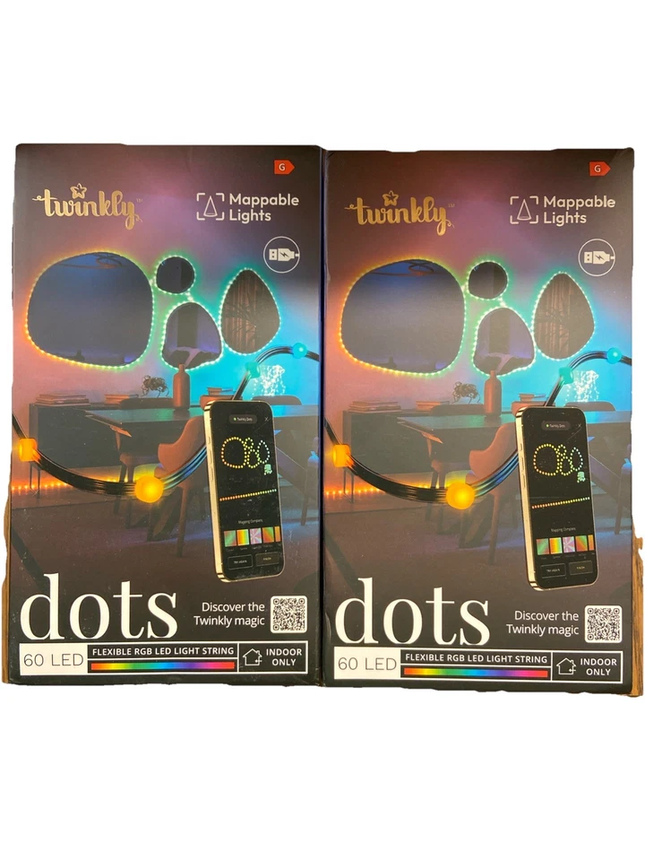 Twinkly Dots App Controlled Flexible Light String w/ 60 RGB LED TWD060STP-T