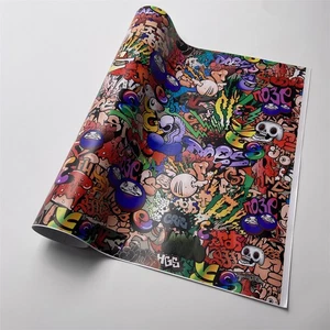 Hoja calcomanías calcomanías envolventes coche bomba dibujos animados JDM graffiti vinilo autoadhesivo hágalo usted mismo pegatina - Imagen 1 de 12