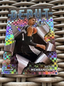 2023-24 Topps Finest Victor Wembanyama Debut Checkerboard Refractor Rookie #D-1 - Imagen 1 de 2