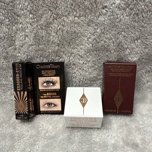 Set 3 Charlotte Tilbury Exagger-Eyes Volume Mascara Black Magic Cream Lipstick - Picture 1 of 6