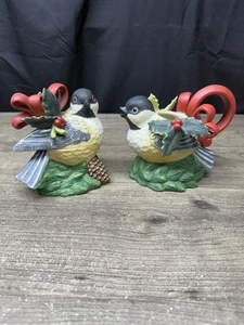 Lenox Winter Greetings Chickadee Creamer & Sugar Handcrafted - Picture 1 of 14