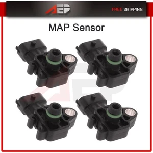Set of 4 Fits Chevrolet Impala 3.5L 3.9L 2008-2011 Manifold Pressure MAP Sensor - Picture 1 of 11