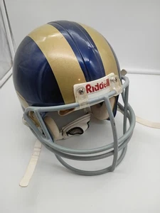 Casco de fútbol americano Riddell NFL recertificado 2005 St. Louis Rams juego auténtico usado - Imagen 1 de 8