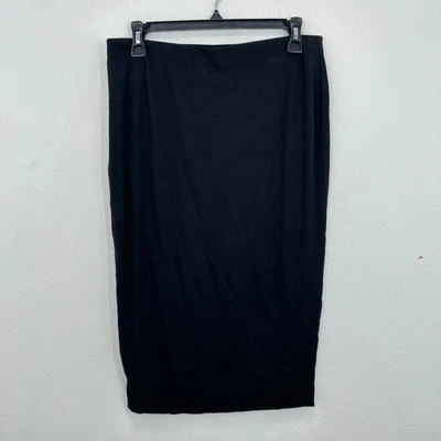 Saia lápis Vince Camuto feminina tamanho pequeno preta malha casual carreira elástica - Imagem 1 de 4
